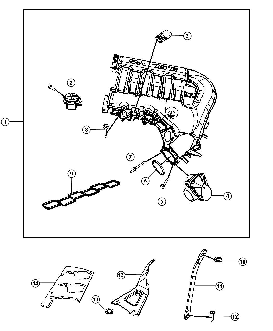 Chrysler 300 Actuator Intake Short Running Valve Egg