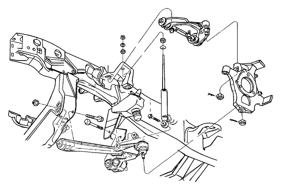 Chrysler 300 Nut Mounting Upper Upper Control Arm Hex