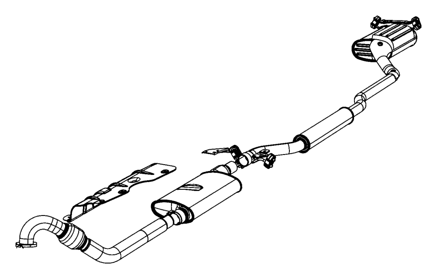04880441ab Chrysler Muffler Exhaust Chrysler Parts